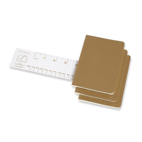 Quaderno Cahier Journal Moleskine pocket puntinato bianche beige. Kraft Brown. Set da 3 - 3