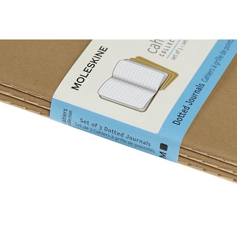 Quaderno Cahier Journal Moleskine pocket puntinato bianche beige. Kraft Brown. Set da 3 - 5