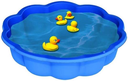 sabbiera per bambini con coperchio grande gatto plastica bambini con coperchio azzurro misure 76 cm di diametro 21 cm altezza - 3