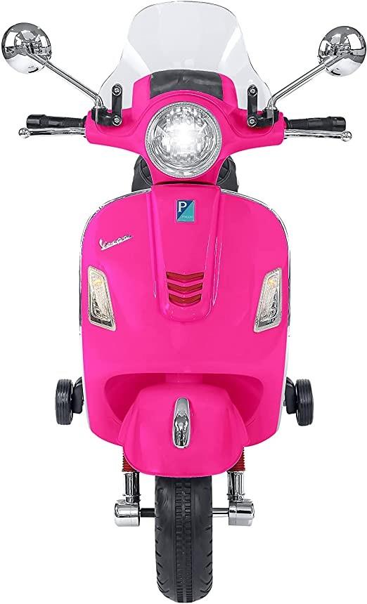 GIAV - Vespa Elettrica per Bambini 12Volts Piaggio GTS Rosa MP3 e Sedile in Pelle - 5600 - 2