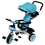 Triciclo Con Manico Tricygo 2 In 1 Blu Reversibile, Trasformabile In Passeggino, In Metallo