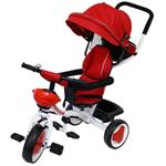 Triciclo Con Manico Tricygo 2 In 1 Rosso Reversibile, Trasformabile In Passeggino, In Metallo