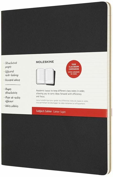 Quaderno Cahier Subject Journal Moleskine XXL nero-beige. Black-Kraft Brown. Set da 2