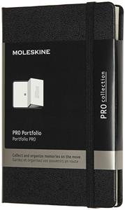 Cartoleria Portfolio Pro Moleskine Pocket copertina rigida nero. Black Moleskine