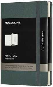 Cartoleria Portfolio Pro Moleskine Pocket copertina rigida verde. Forest Green Moleskine