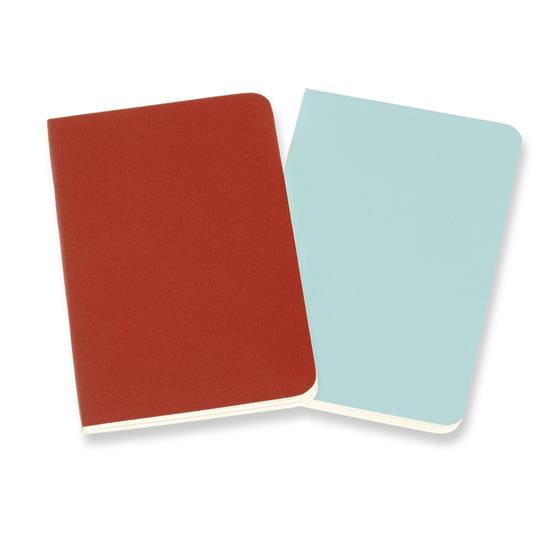 Quaderno Volant Journal Moleskine XS a righe arancione-azzurro. Coral Orange-Aquamerine Blue. Set da 2 - 2