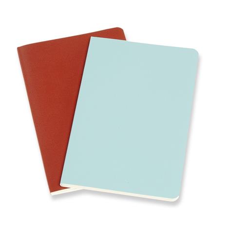 Quaderno Volant Journal Moleskine pocket a righe arancione-azzurro. Coral Orange-Aquamerine Blue. Set da 2 - 2