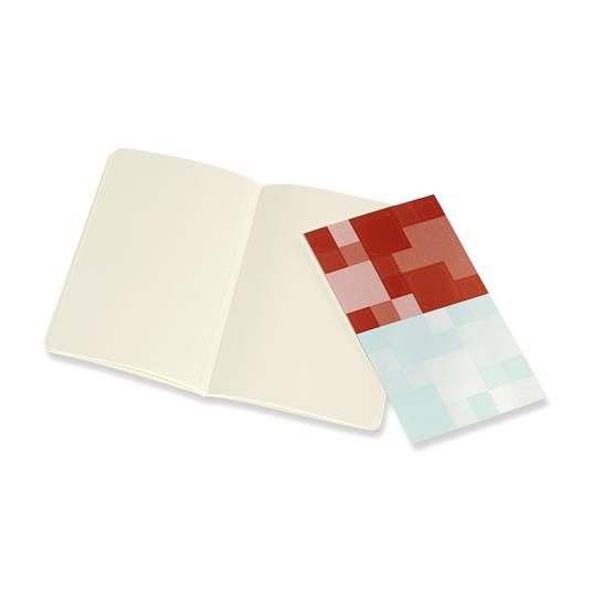 Quaderno Volant Journal Moleskine pocket a pagine bianche arancione-azzurro. Coral Orange-Aquamerine Blue. Set da 2 - 5