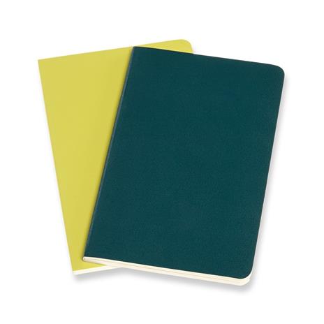 Quaderno Volant Journal Moleskine pocket a pagine bianche verde-giallo. Pine Green-Lemony Yellow. Set da 2 - 2