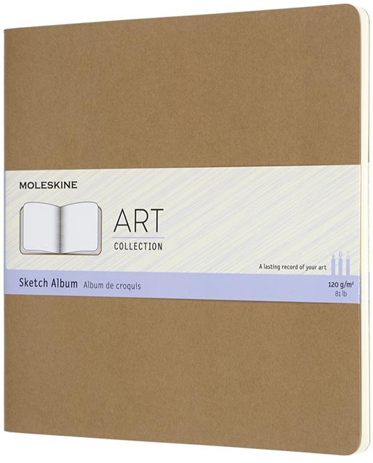 Album per schizzi Art Sketch Album Moleskine quadrato copertina rigida beige. Kraft Brown