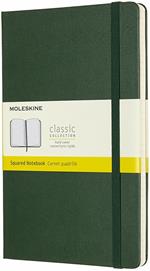 Taccuino Moleskine large a quadretti copertina rigida verde. Myrtle Green