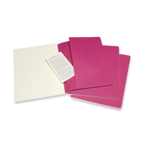 Quaderno Cahier Journal Moleskine XL a pagine bianche rosa. Kinetic Pink. Set da 3 - 4