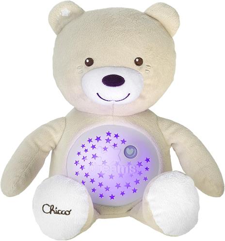 Chicco First Dreams Orsacchiotto Peluche Baby Bear, Soffice Pupazzo Proiettore con Luce Notturna Bambini, Effetti Luminosi e Rilassanti Melodie, Beige - Giochi Neonato 0 Mesi + - 4