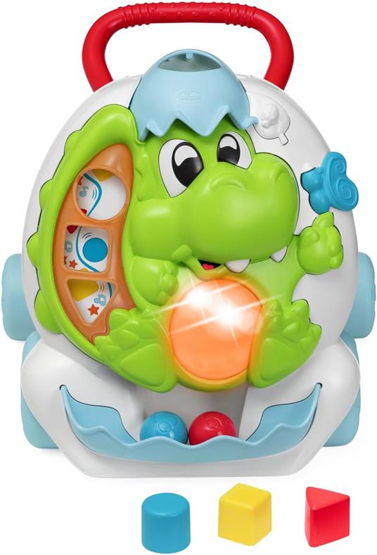 Chicco Gioco Primipassi Dinosauro, 2in1 Evolutivo, Girello e Centro Attività - 2