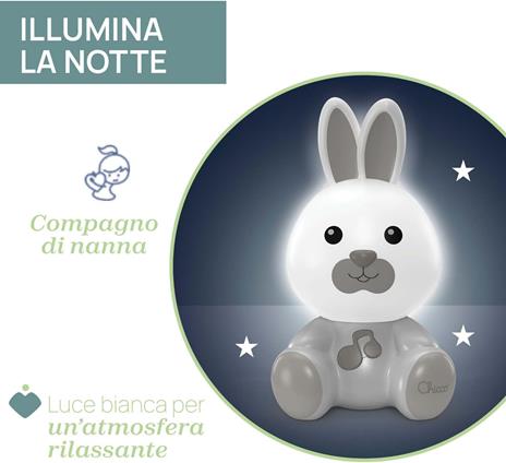 Chicco First Dream Bunny Dreamlight, Luce Notte Coniglietto - 3