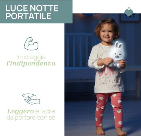 Chicco First Dream Bunny Dreamlight, Luce Notte Coniglietto - 5