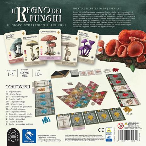 Pendragon - Il Regno dei Funghi - Edizione italiana - Gioco da tavolo, Età 10+,1-4 Giocatori - 3