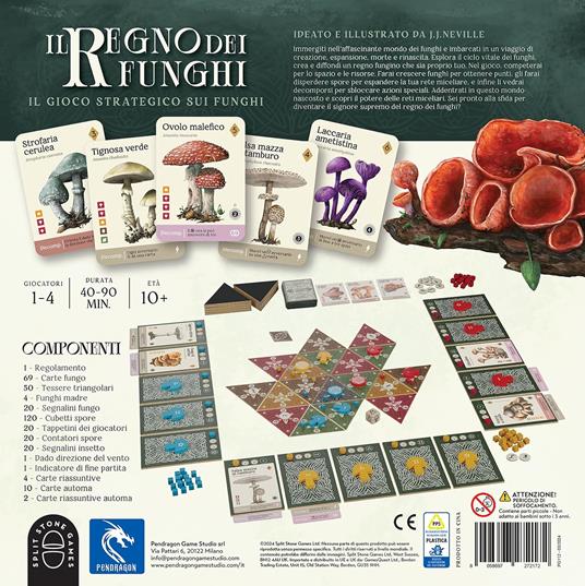 Pendragon - Il Regno dei Funghi - Edizione italiana - Gioco da tavolo, Età 10+,1-4 Giocatori - 3