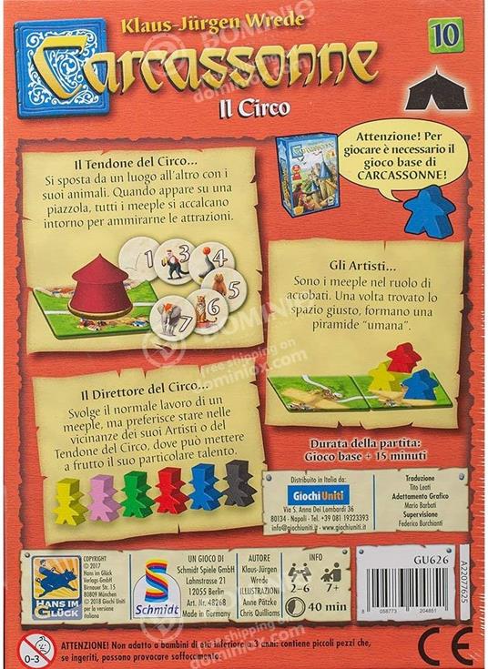 Carcassonne: il circo 10. Gioco da tavolo - 2