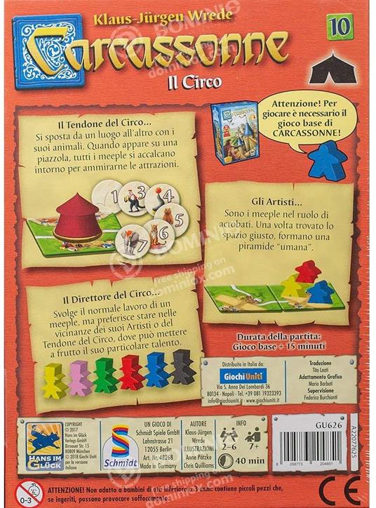 Carcassonne: il circo 10. Gioco da tavolo - 3
