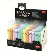 Set di 6 mini evidenziatori pastello Legami, Teddy's Style