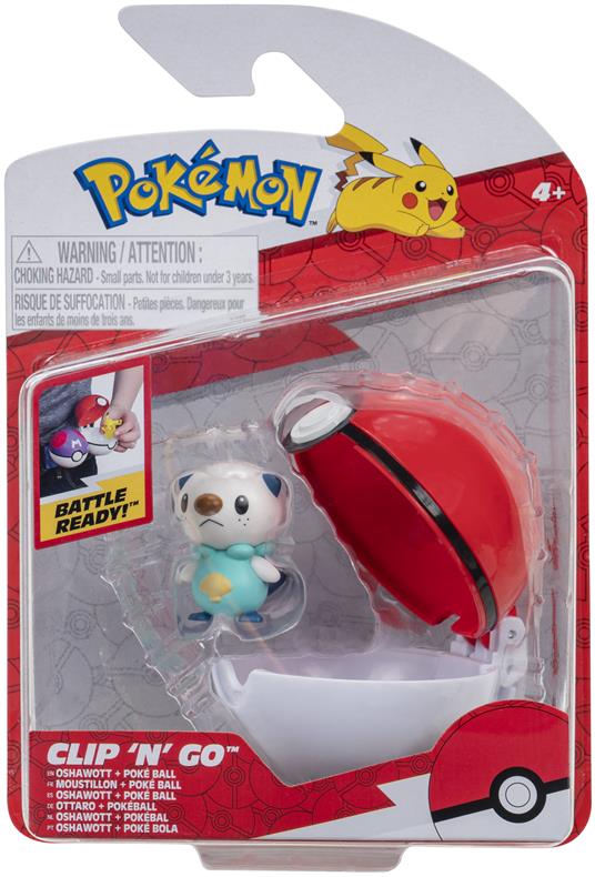 Pokemon: Rei Toys - Clip N Go Serie 3 - Oshawott E Poke Ball