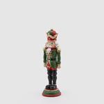 Soldatino di Natale in Poliestere: Altezza 36 cm, Verde e Rosso