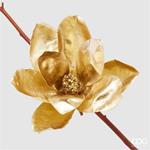 Magnolia Natalizia con Clip: Diametro 20 cm, Colore Oro