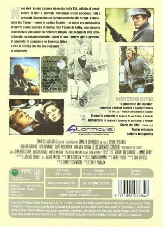 I tre giorni del Condor (2 DVD) di Sydney Pollack - DVD - 2