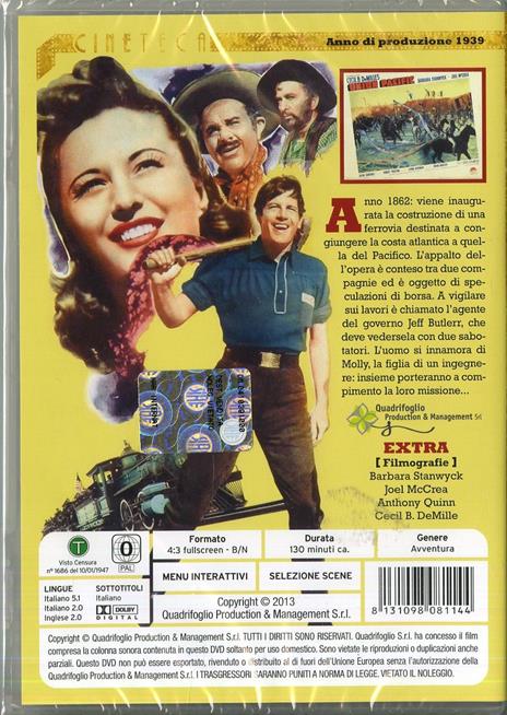 La via dei giganti di Cecil B. DeMille - DVD - 2