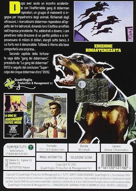 La Gang dei Dobermann Colpisce Ancora (DVD) di Byron Chudnow - DVD - 2