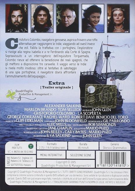 Cristoforo Colombo: la scoperta (DVD) di John Glen - DVD - 2