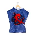 Hermet Spiderman Poncho In Spugna 100 % Cotone Cm 60x60