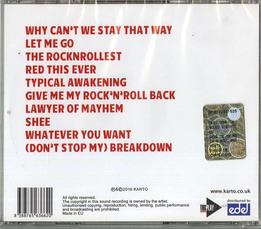 Give Me My Rock 'n' Roll - CD Audio di Karto - 2