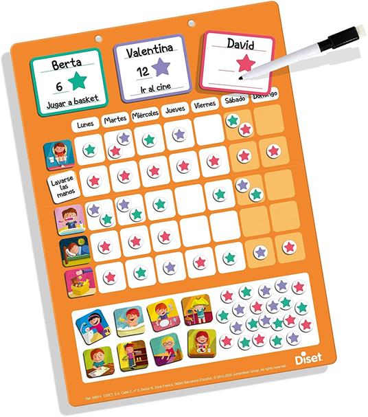 Diset - Gioco educativo Tabella di ricompense Multicolore (68974) - 5