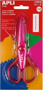 APLI Forbici creativi dents-Lame di 13 cm, 012819, Multicolore
