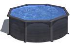 Gre Piscina Tonda con Decorazione Grafite 460xh132 Cm