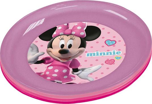 Set 4 Piatti in Plastica Minnie