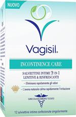 Vagisil Salviettine Intime Azione Lenitiva e Rinfrescante Per Incontinenza Urinaria