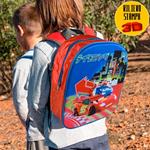 Zaino Scuola Asilo Elementare Zainetto 28X10X32 Disney Pixar Cars 3D Saetta