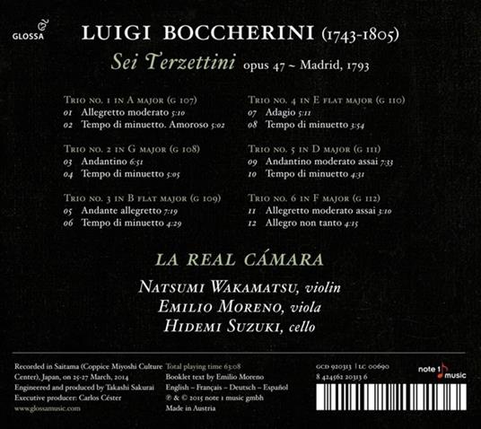 Sei Terzettini op.47 - CD Audio di Luigi Boccherini - 2