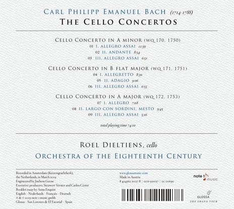 Concerti per violoncello - CD Audio di Carl Philipp Emanuel Bach - 2