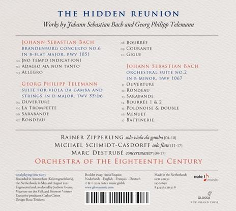 Hidden Reunion. Works by Bach & Telemann - CD Audio di Orchestra of the 18th Century - 2