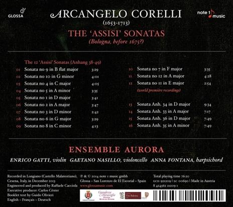 Assisi Sonatas - CD Audio di Ensemble Aurora - 2