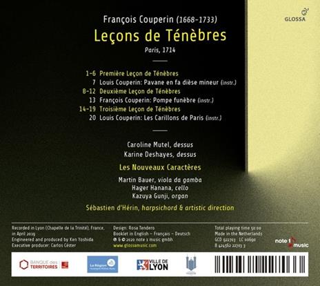 Lecons Des Tenebres - CD Audio di François Couperin - 2