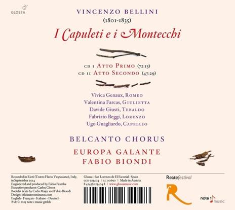 I Capuleti e I Montecchi - CD Audio di Vincenzo Bellini - 2