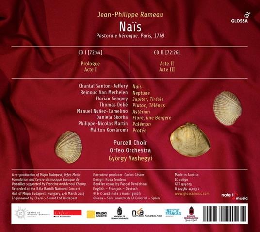Nais - CD Audio di Jean-Philippe Rameau - 2