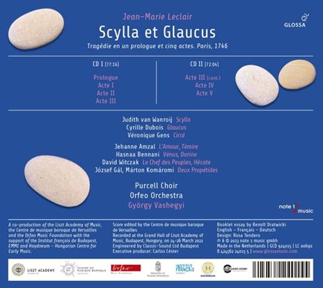 Scylla Et Glaucus (Paris - 1746) - CD Audio di Jean-Marie Leclair - 2