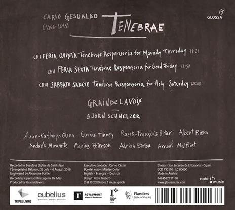 Tenebrae - CD Audio di Carlo Gesualdo - 2