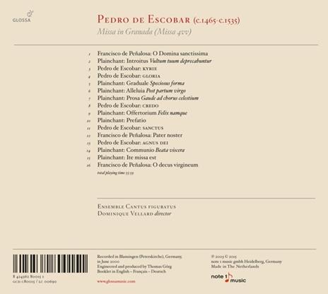 Missa in Granada - CD Audio di Pedro de Escobar - 2